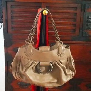 Derek Lam "Violet" Double Ram's Head Hobo Shoulder Bag in taupe